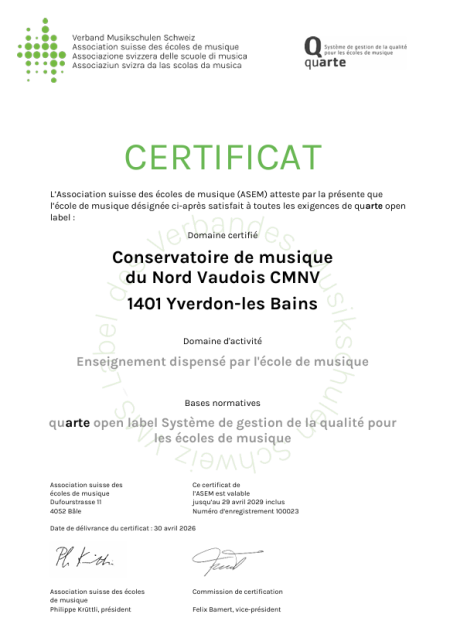 Image Certificat Label Quarte